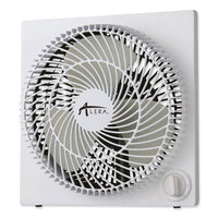 9" 3-Speed Desktop Box Fan, Plastic, White-(ALEFANBX10B)